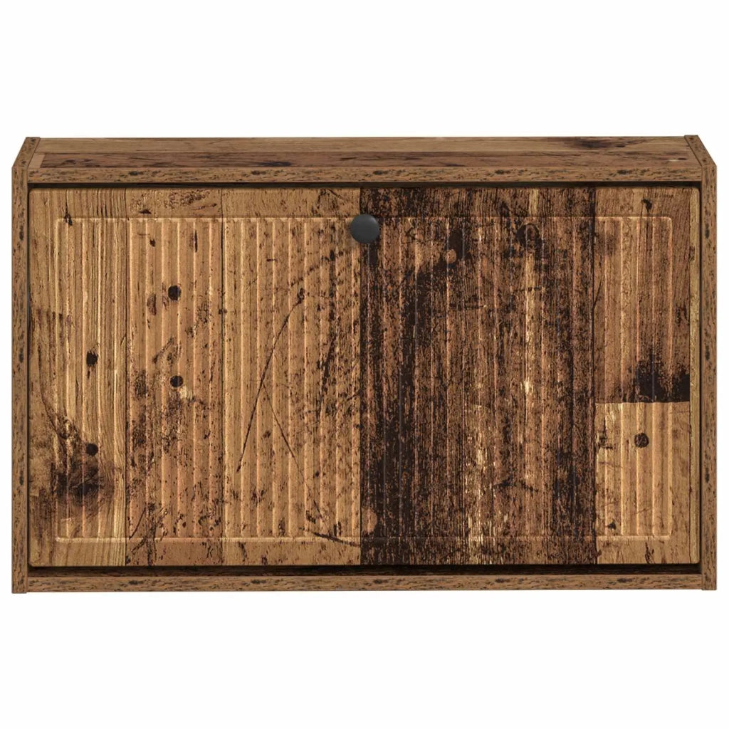 Mobiletto per Scarpe da Muro EDE 71 x 17 x 43 cm Legno antico 895973