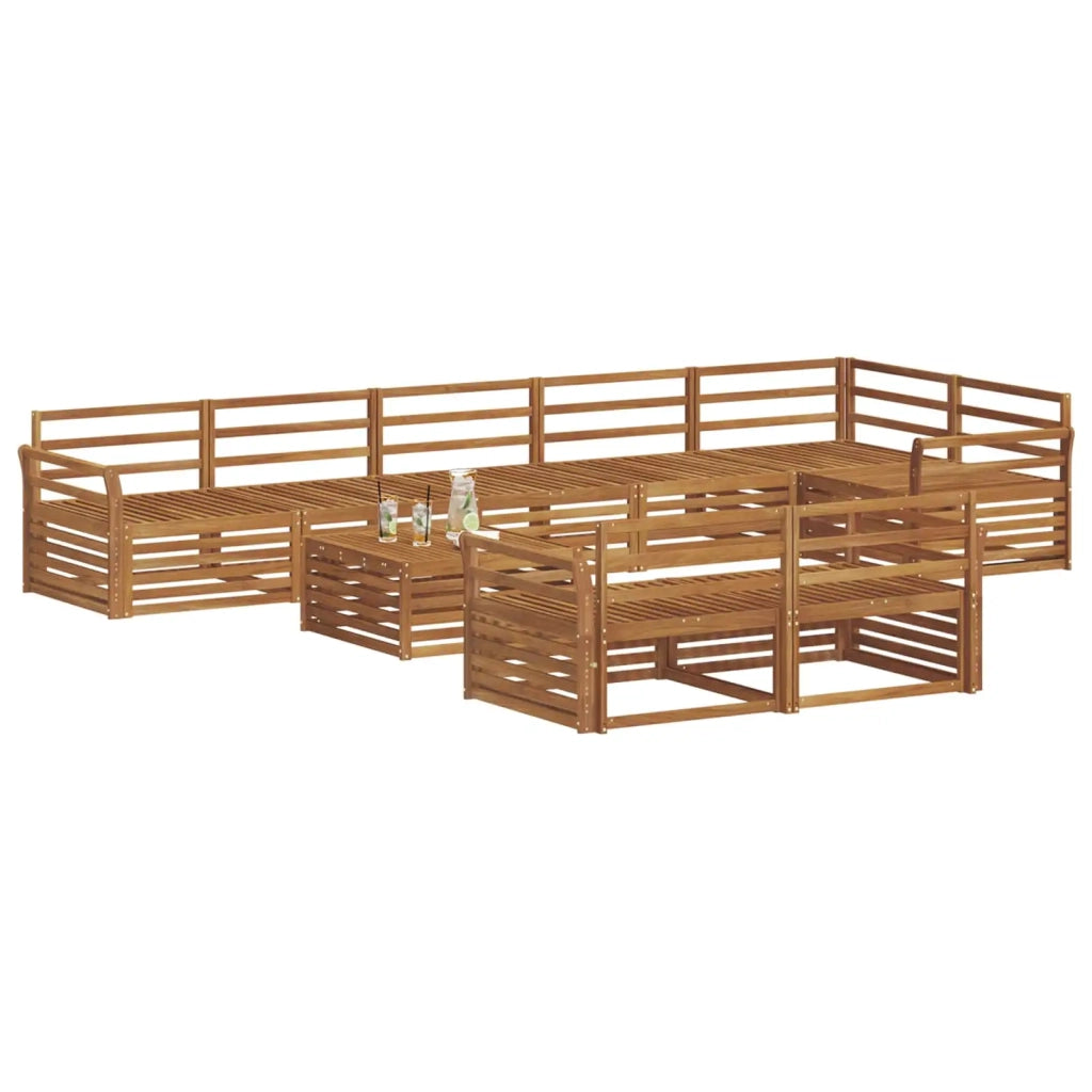 Set di divani da esterno 9 pcs Naturale 3373699