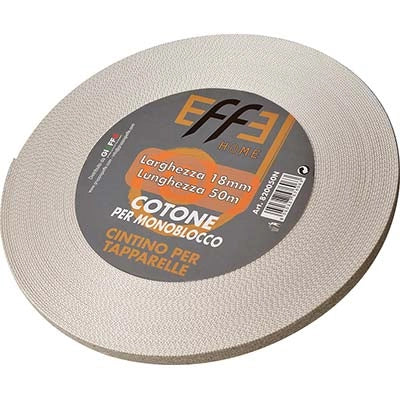 CINTINO AVVOLGIBILI COTONE AVANA/GRIGIO  MM 18 GR/MT 18 MT 50