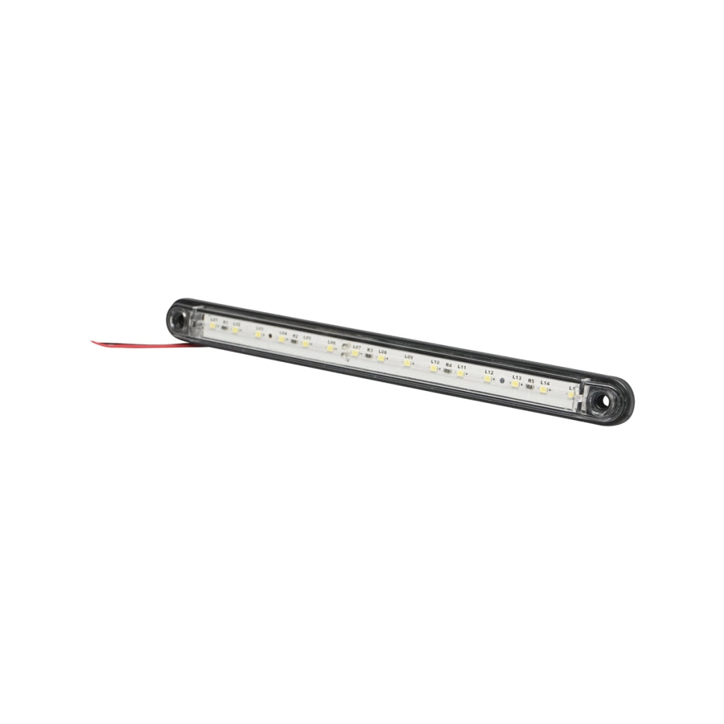 Lampada laterale LED bianca, 240 mm, 12V-24V, Breckner Germany.