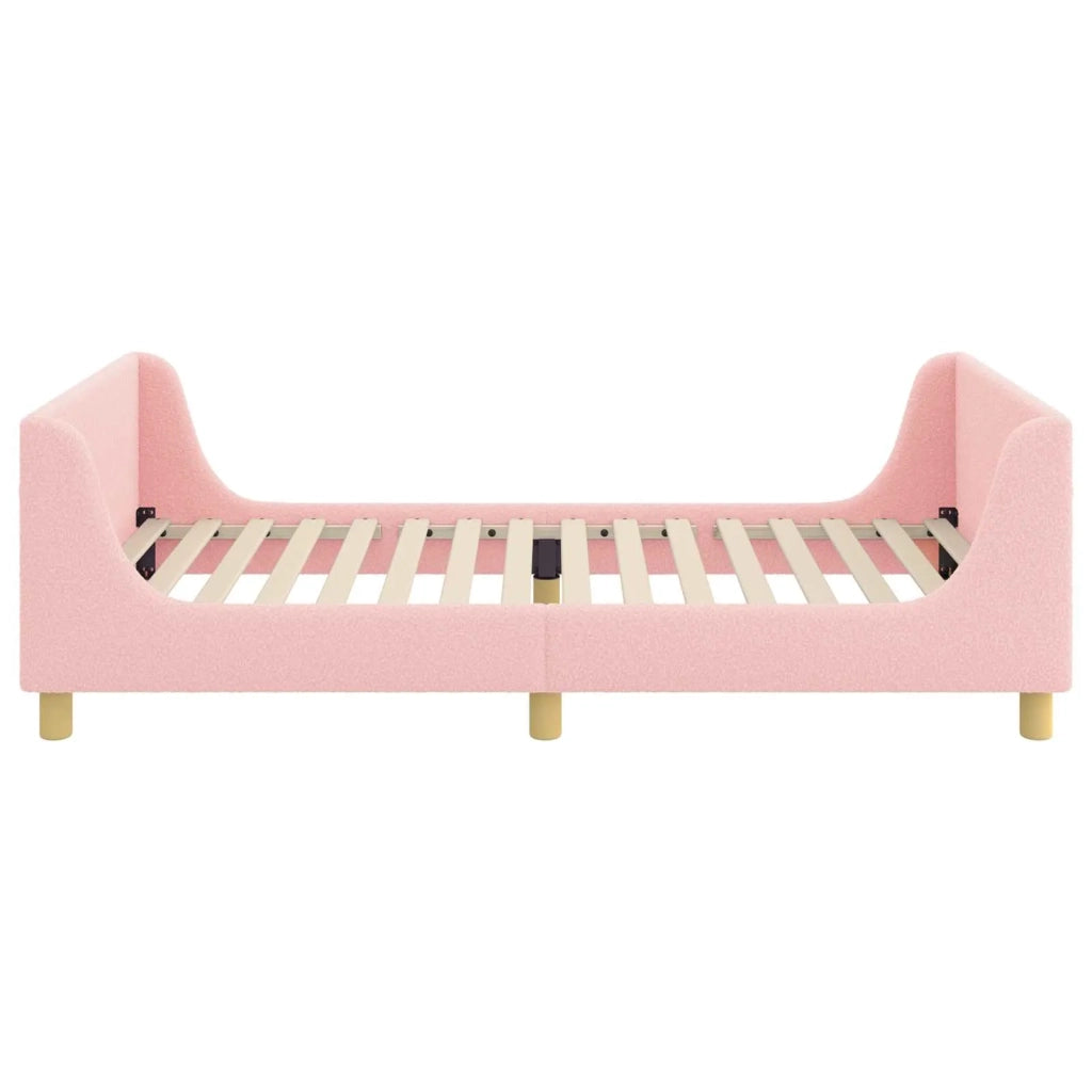 Struttura letto bambini con testata-Giroletto per bambini Rosa 90 x 200 cm Boucl¨¦ 483580