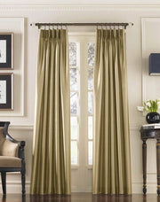 Pannello di tenda in faux seta pieghettabile - 30x84 pollici - Sabbia - Decorazione elegante