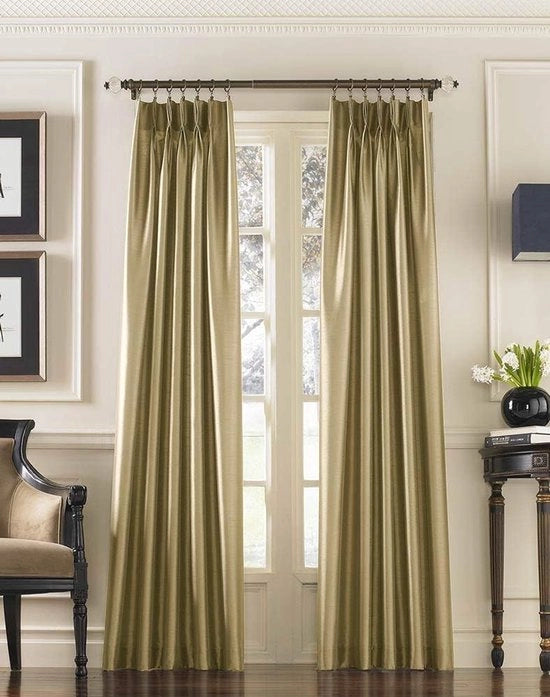 Pannello di tenda in faux seta pieghettabile - 30x84 pollici - Sabbia - Decorazione elegante