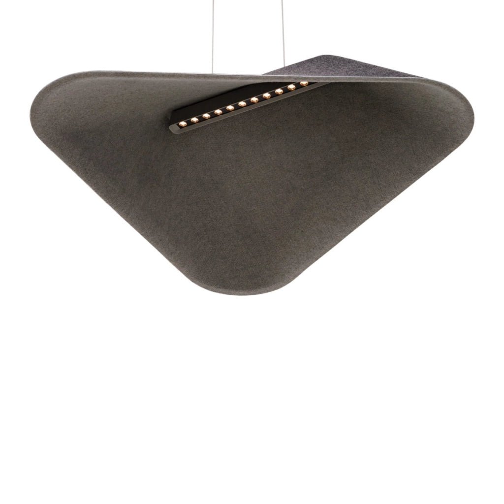 Lampada a sospensione Carbon in feltro nero LED 8W Maxlight