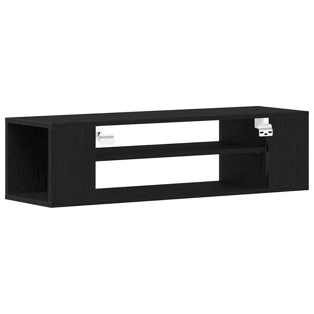 Mobile TV | Armadietto TV | Mobile Porta TV Rovere Nero 100 x 30 x 26,5 cm Legno multistrato