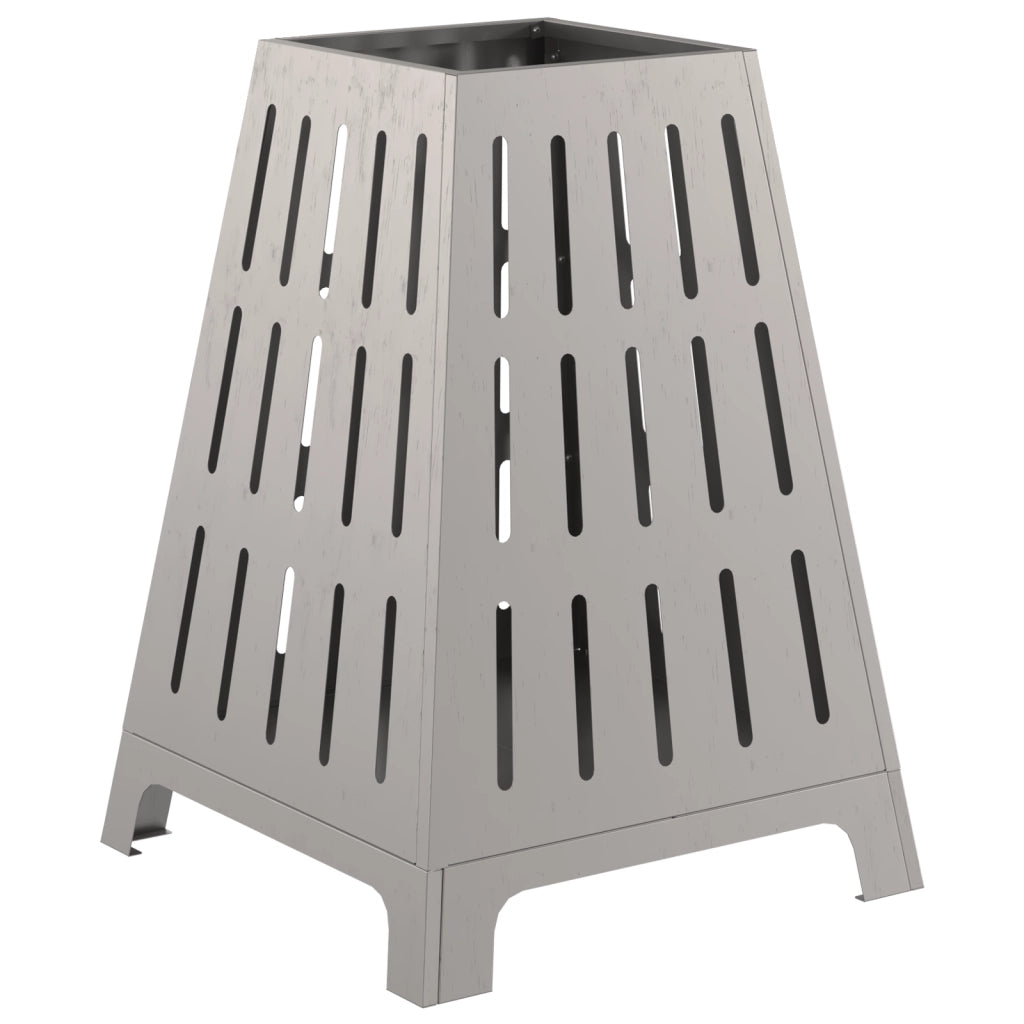Focolare Quadrato 50x50x70 cm Acciaio Invecchiato