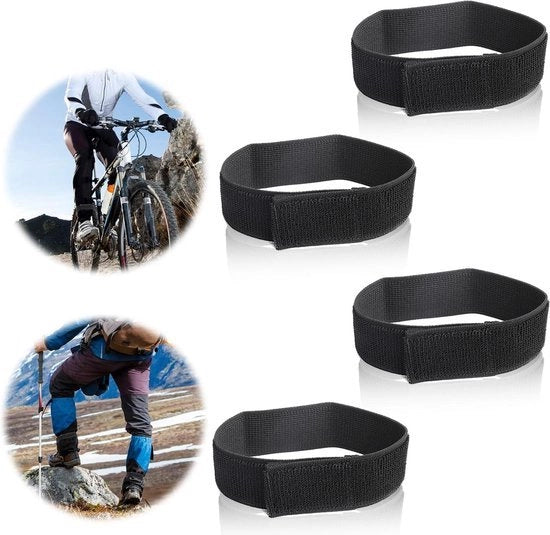 Fermo bici - fermi bici - 4 pezzi - nastro elastico - cintura di sicurezza - escursione - campeggio - pantaloni da acqua