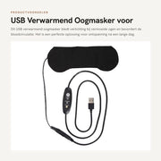 Oogmasker con riscaldamento USB per sollievo dal dolore e rilassamento