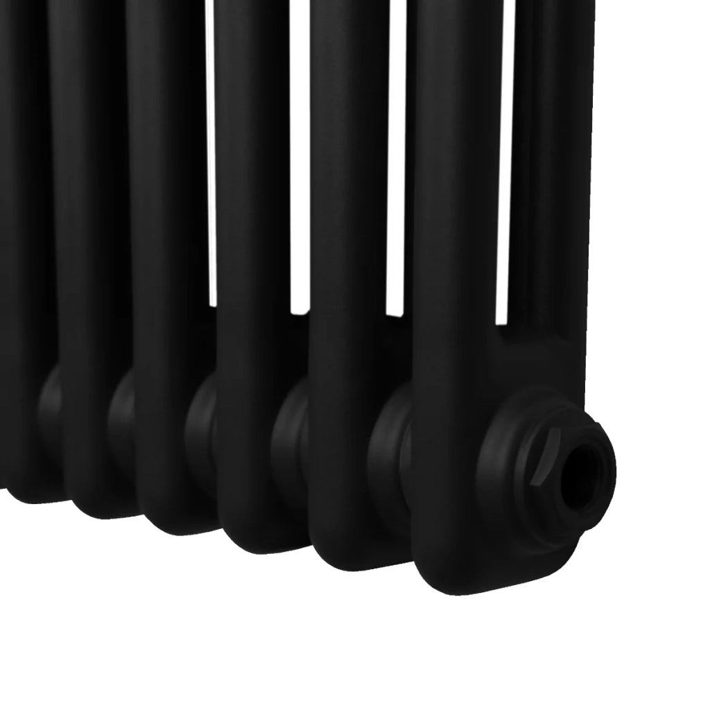 Termosifone Radiatore a 2 colonne per riscaldamento centralizzato verticale Nero 150x29cm