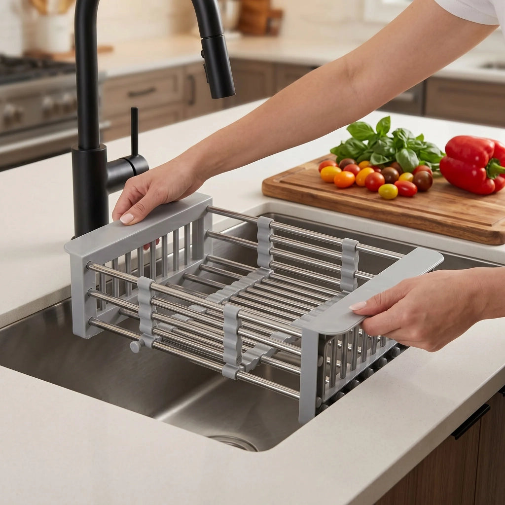 Set Di Accessori Per Lavello Da Cucina 3 Pz. Rea Grey