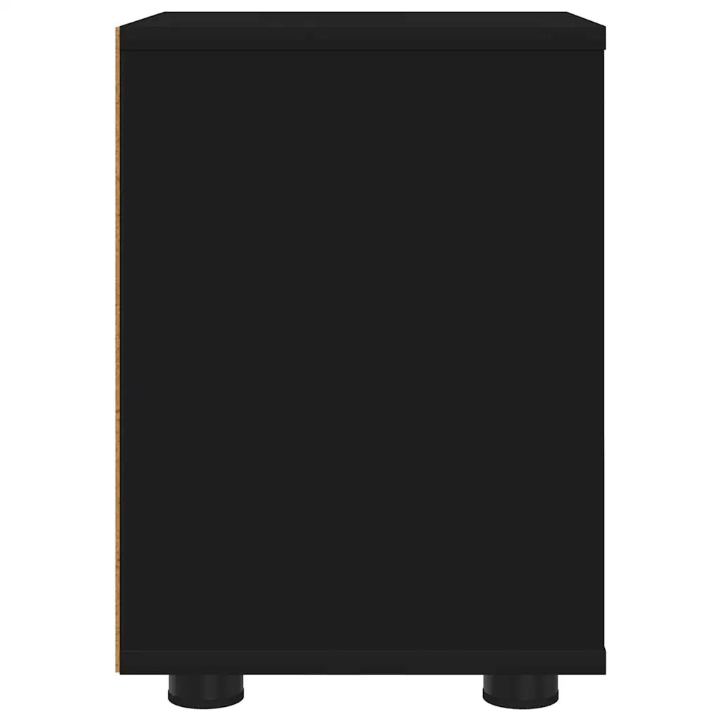 Set di 2 Comodini | Armadio da Notte | Mobiletto da notte Nero 30,5 x 30 x 43 cm Legno multistrato