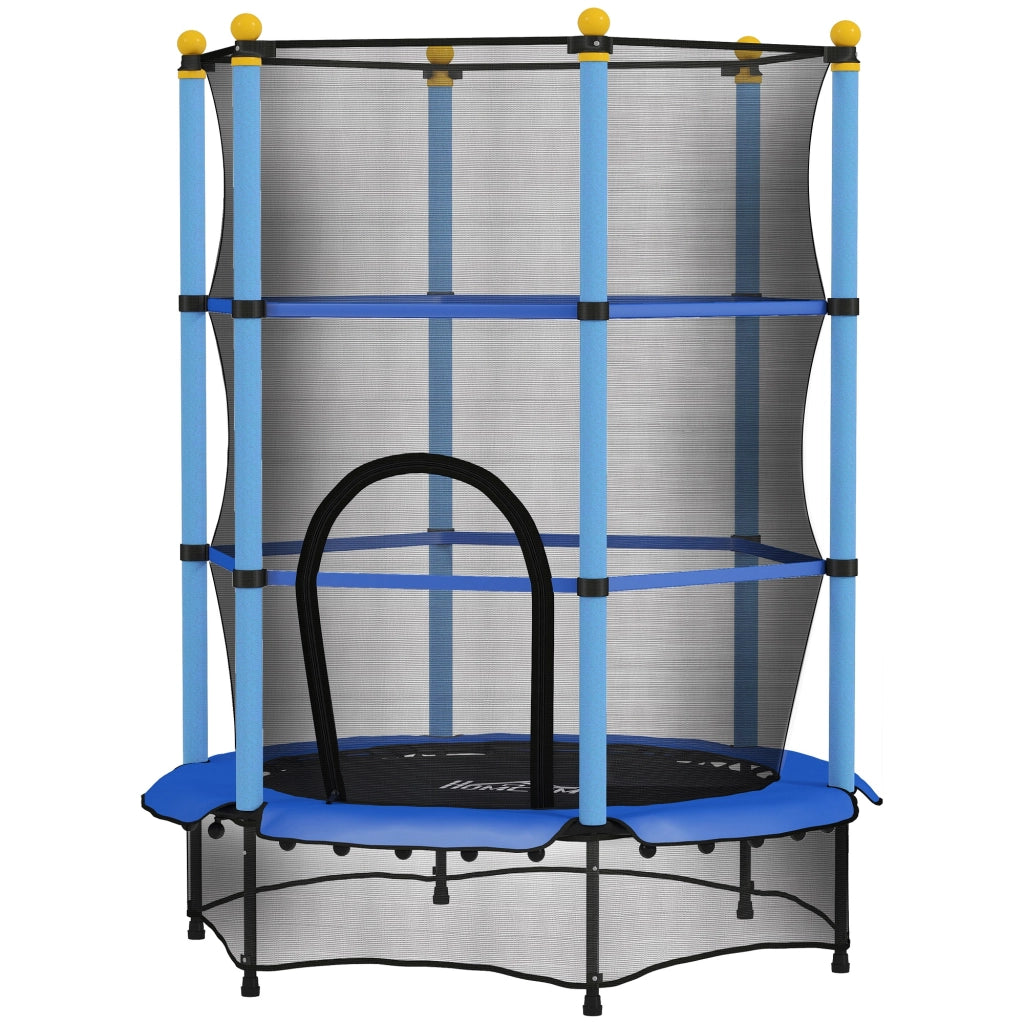 Trampolino per bambini ¨C Minimal ¨C ?140 cm, rete di sicurezza, blu