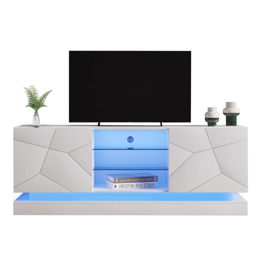 Mobile TV bianco opaco in truciolare lunghezza 160 cm