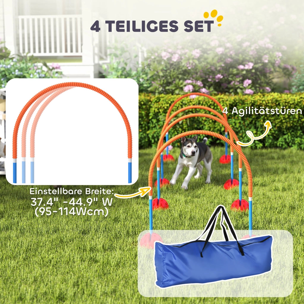 Set Attrezzatura Agility per Cani 4 Pezzi ¨C Minimal ¨C Blu