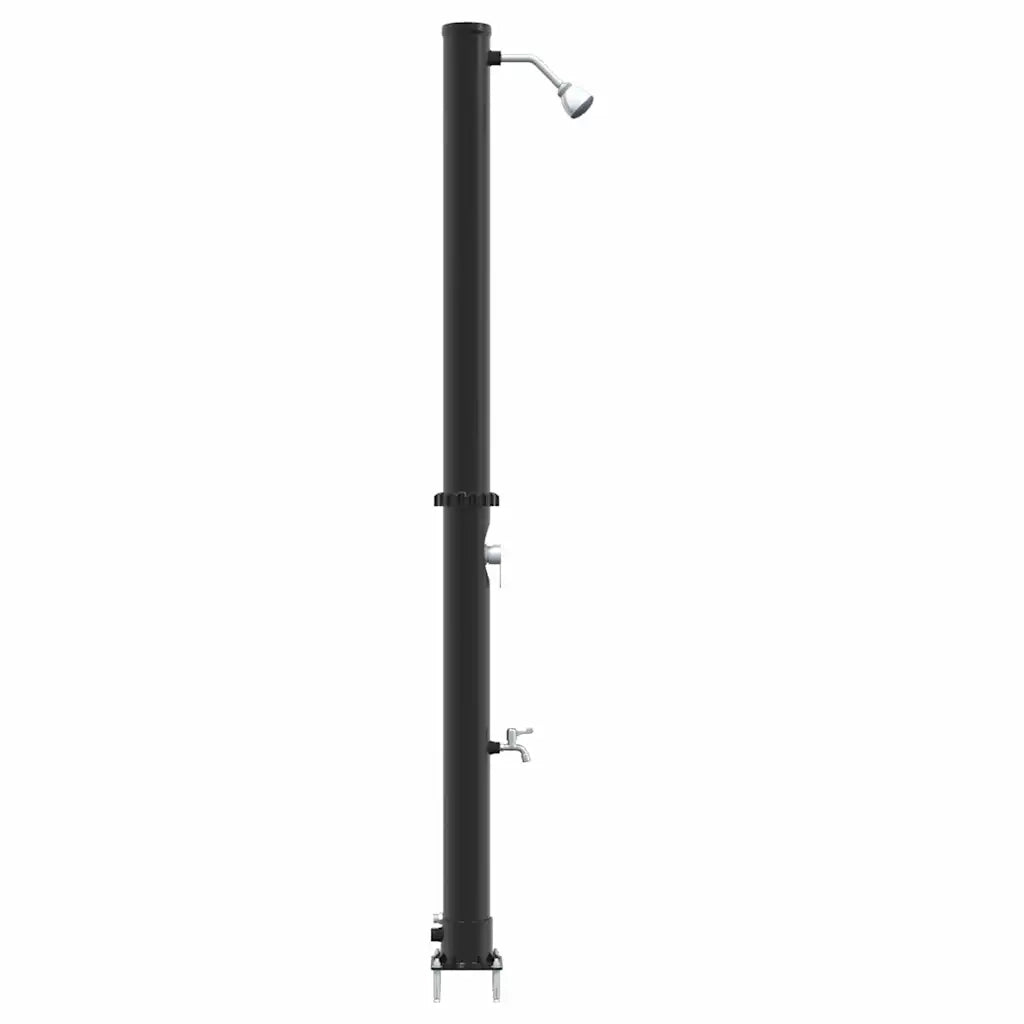Doccia Solare da Esterno Nero 217 cm PVC e Alluminio 42003408