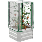 Set 3 Pezzi Giardino con Serra e Griglia ¨C Xylo ¨C Plastica 53x53x90 cm