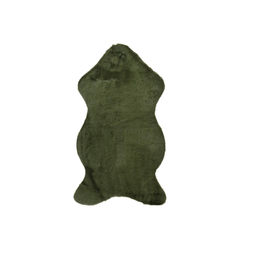 Tappeto coniglio pelo lungo verde