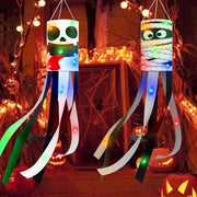 Windsokken con luci e disegno spettrale per appendere all'uscio, giardino e finestra