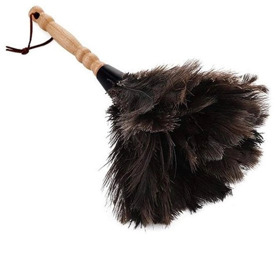 Plumeau con Manico a Bamboo Struisvogel 32 cm (1#) con Piume Naturali di Struzzo