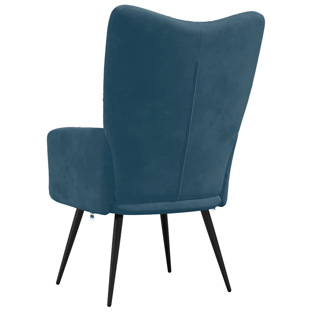 Poltrona | Sedia Relax Blu in Velluto