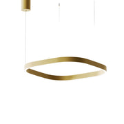 Lampada a Sospensione Criseide S/1P Q - Led 60W 3000K 3100lm in Alluminio Oro - Biemissione Dimmerabile Taglio di Fase - Gealuce