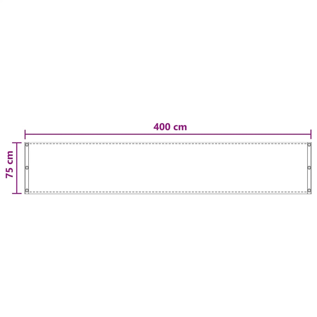 Schermo da balcone Sabbia 75 x 400 cm HDPE e alluminio 4003268