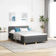 Letto a molle con cuscino Grigio scuro 140 x 200 cm Tessuto 3338847