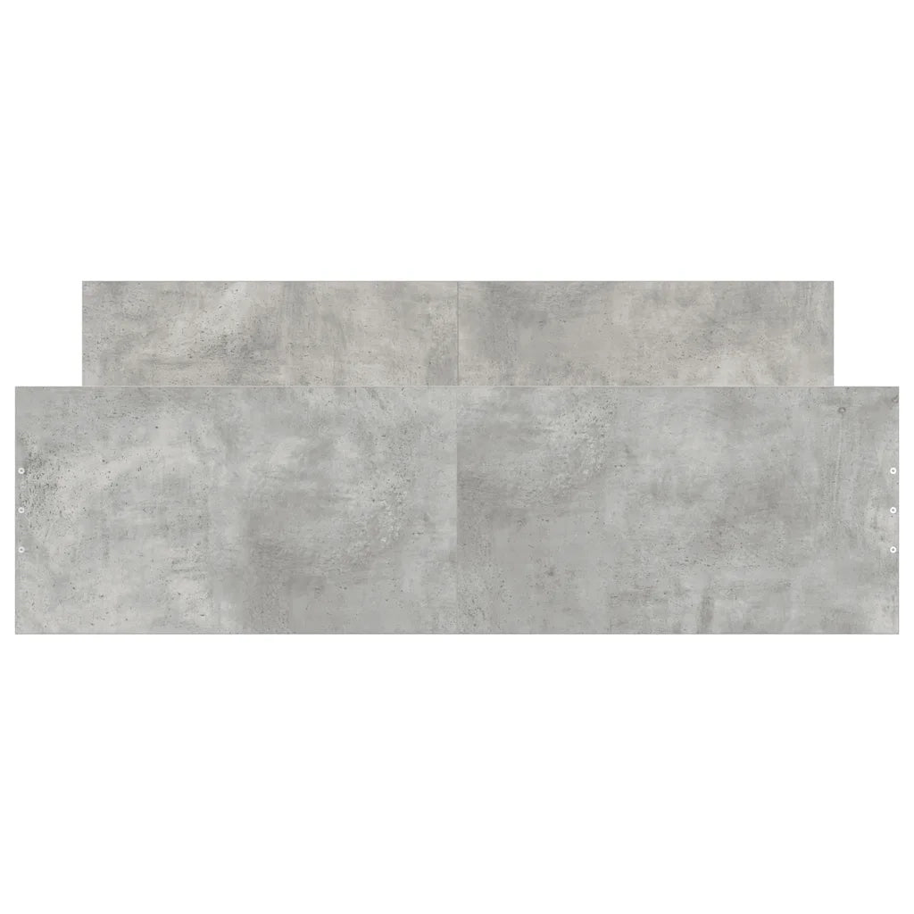Giroletto con Testiera e Pediera Grigio Cemento 150x200 cm