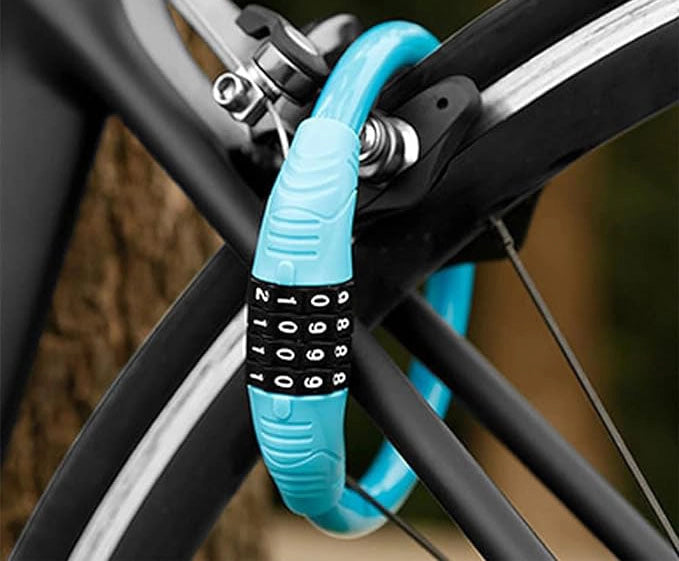 LUCCHETTO PER BICI E MOTO A COMBINAZIONE mm 15x80 cm - SIKURO