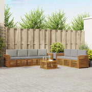 Set divani con cuscino 8 pcs Grigio Naturale e Chiaro 3374496