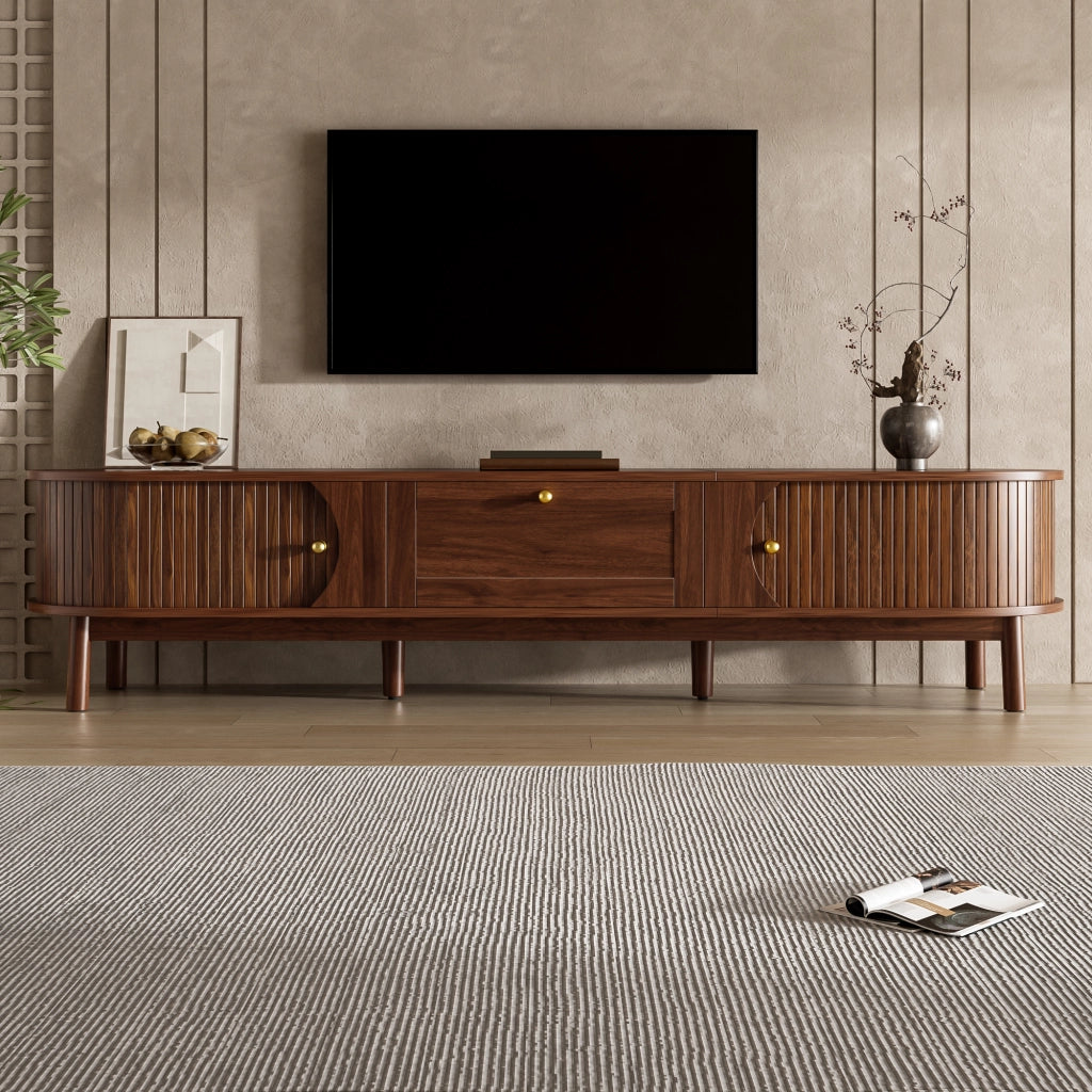 Cassettiera per TV noce MDF lunghezza 170 cm
