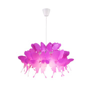 Lampada a sospensione Farfalla rosa scuro E27 Ø50