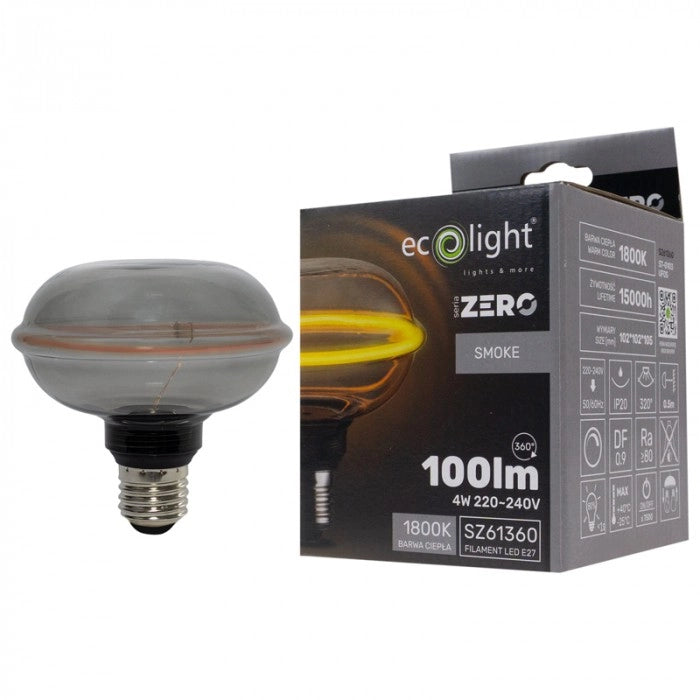 Lampadina LED Ecolight Zero UFO fumé dimmerabile E27