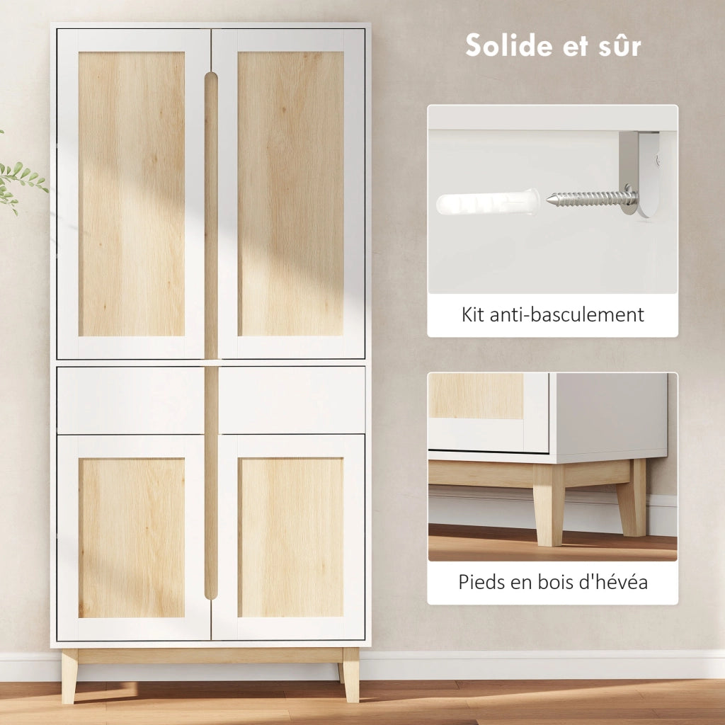 Armadio da cucina ¨C Minimal ¨C bianco e rovere 80x35x170cm
