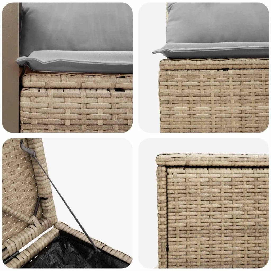 Set di divani 5 pz Beige e Grigio Chiaro 3447967