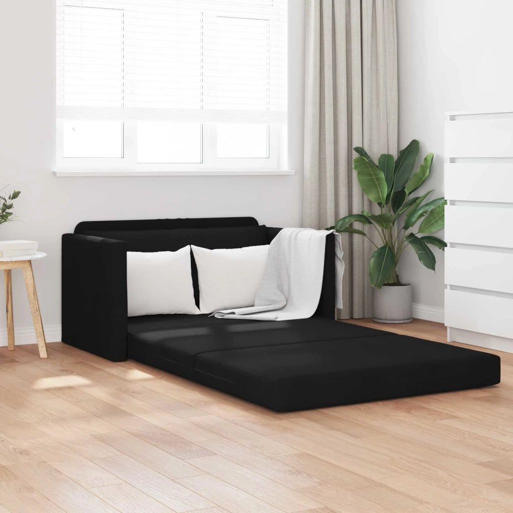 Divano letto | Sof¨¤ letto | Letto singolo 110cm Nero Tessuto