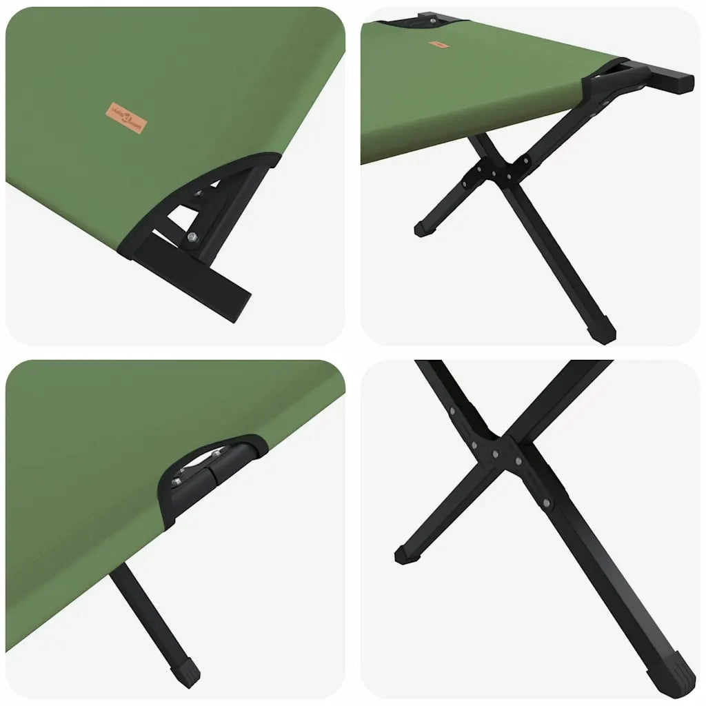 Letto da campeggio pieghevole Verde 210 x 80 x 46 cm 42003190