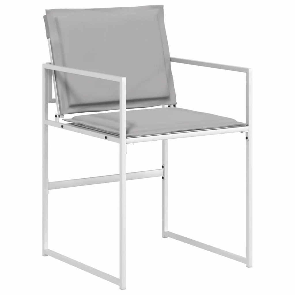 Set da Pranzo per Giardino 5 pcs Bianco e Grigio Chiaro 3448900