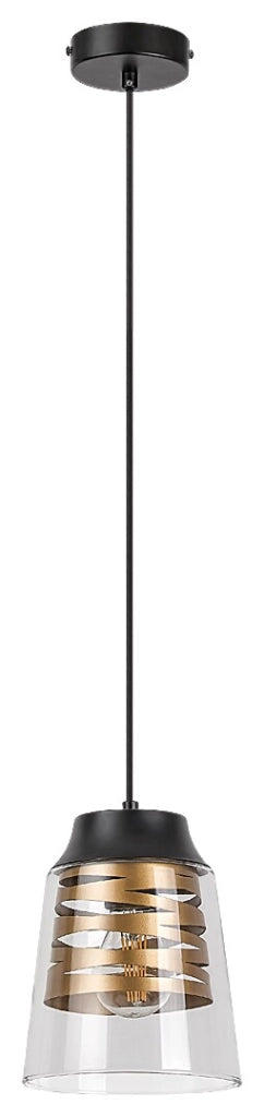 Lampada a sospensione Rabalux Zenaida nera E27 Ø15,5