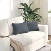 Cuscini da Divano 2 pz-Set di 2 Cuscini per Sofa Grigio scuro 50 x 30 cm 627693