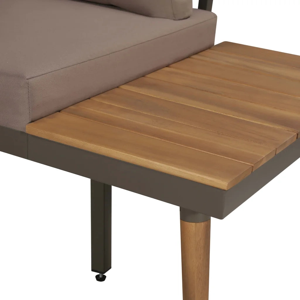Set Divani da Giardino 4 pz con Cuscini Legno di Acacia Marrone 44240