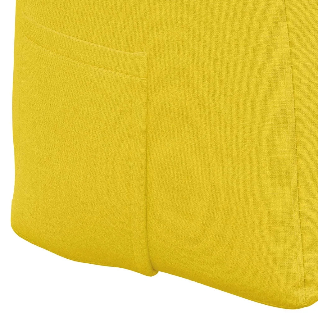 Cuscino per Schiena Giallo Chiaro 180 x 24 x 50 cm Tessuto 42014566
