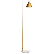 Lampada da terra Base in marmo oro Paralume a cono Ufficio Studio Moderno