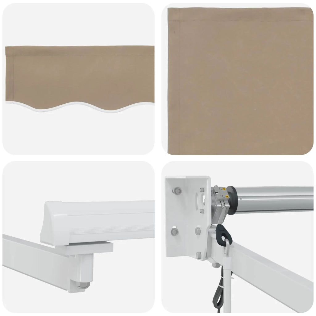 Tettuccio Elettrico Retrattile Beige 4 × 3 m 3419639