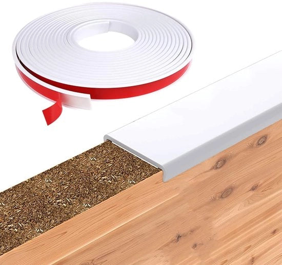 Tape di finitura 16 mm - Nastro di protezione autoadesivo - Banda di protezione per mobili - 5 m Lungo - Bianco - Banda di protezione per angoli