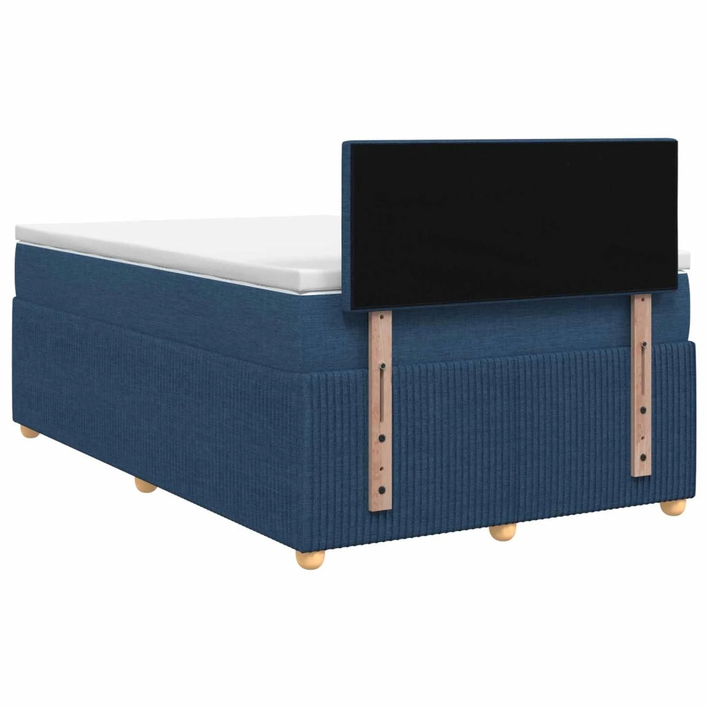 Letto box spring con materasso Blu 120 x 200 cm Tessuto 3452910