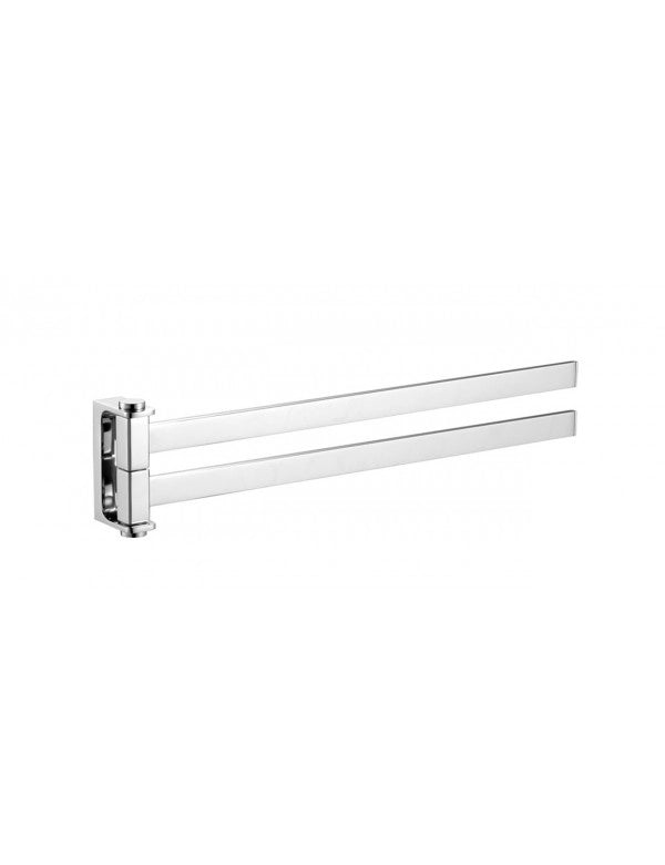 Portasciugamani doppio girevole NIL in ottone cromato 37 cm