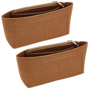 Organizzatore di tasca in vilten, verdeeltas, con molteplici contenitori, contenitore interno con chiusura a righello, per Neverful Speedy, 19 x 10 cm, marrone