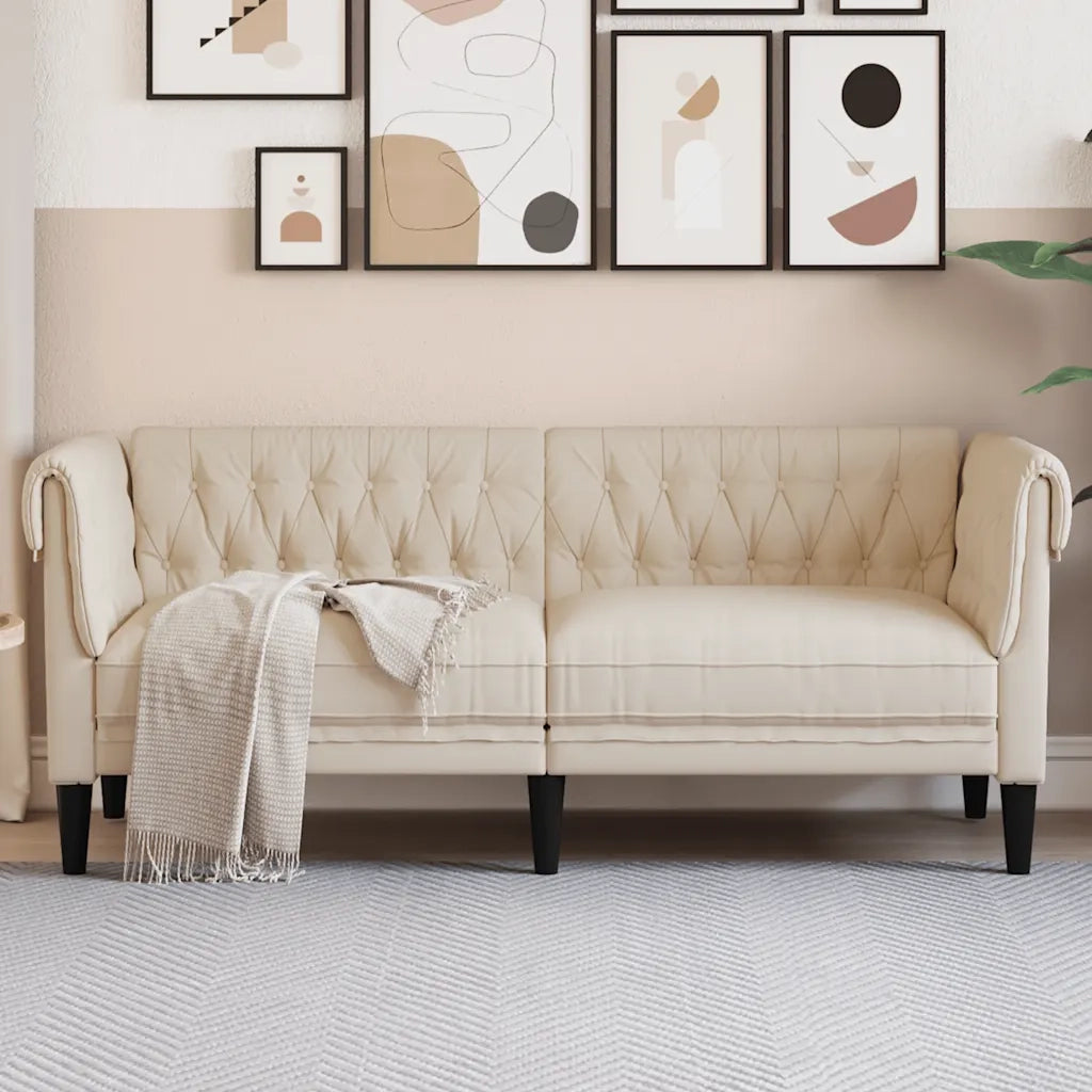 Divano | Divano da soggiorno | Sofa Chesterfield a 2 Posti in Lino