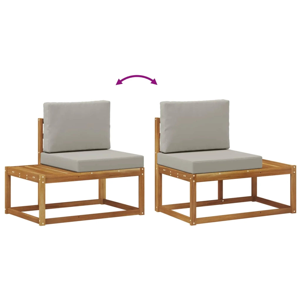 Set di divani da esterno con cuscino 2 pcs Naturale 3366939